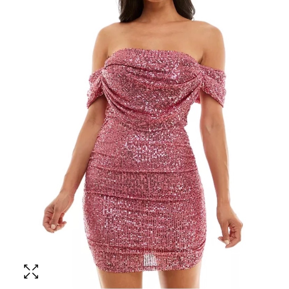 Pink sequin dress